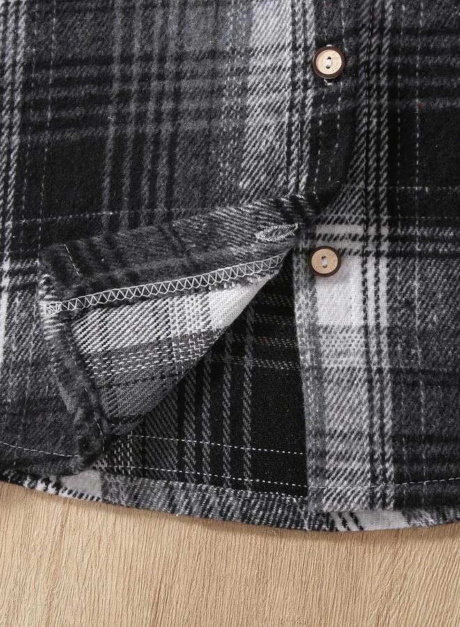 Take Two  Girls Checked Pocket Detail Buttoned Jacket for Women | Best Price UAE